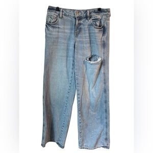 PACSUN Casey low rise baggy size 25 jeans Distressed Festival Comfort Denim